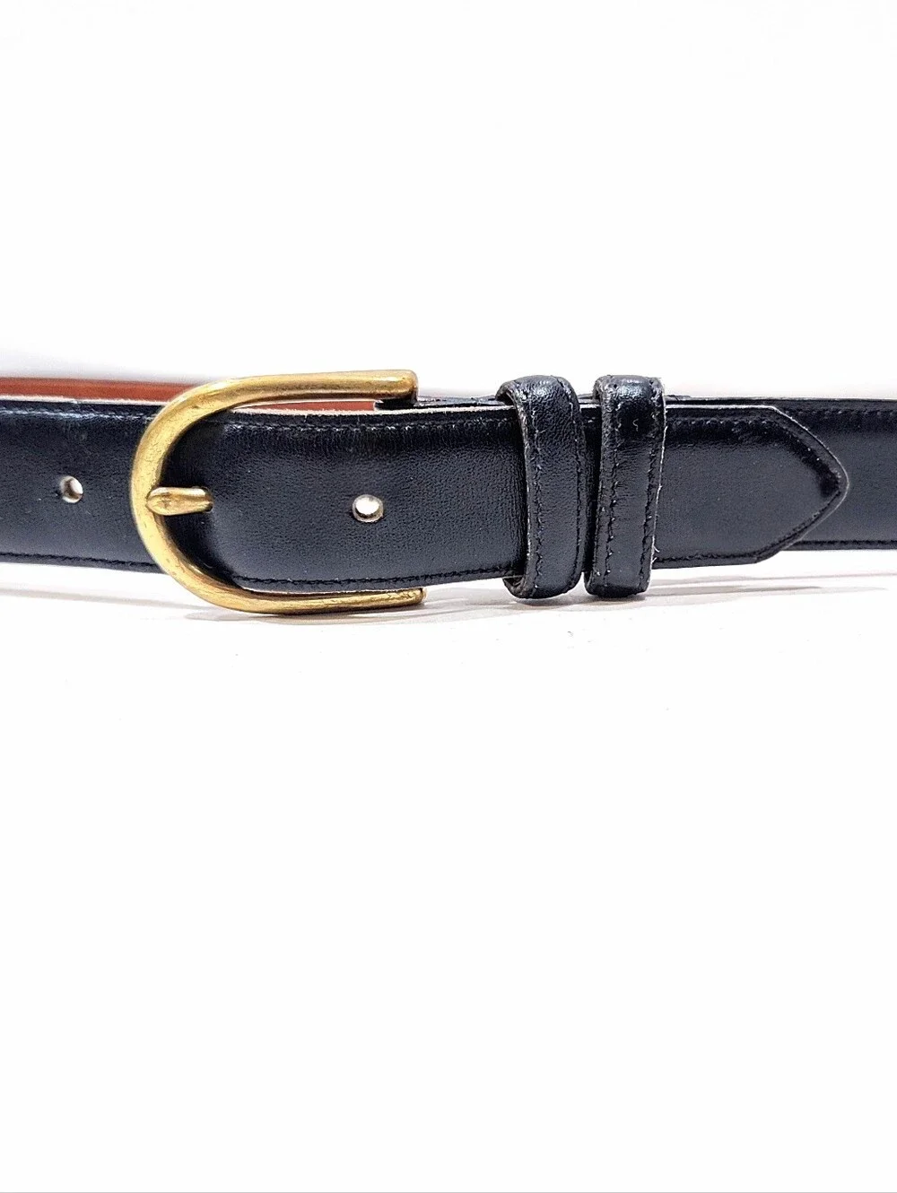 Vintage Coach 3858 Men's Black French Calfskin Leather Belt USA Brass Size 40